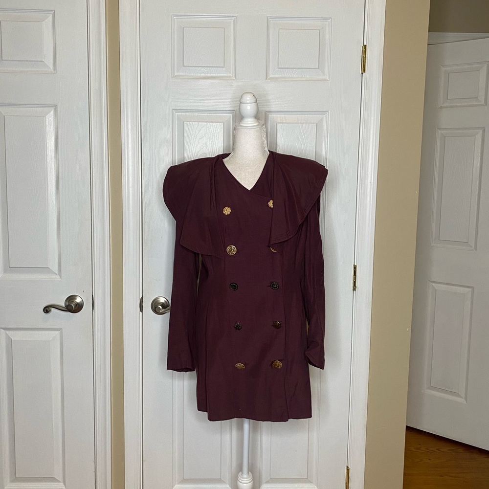 APRIL Cornell Vintage Jacket Plum Double Breasted Size Small